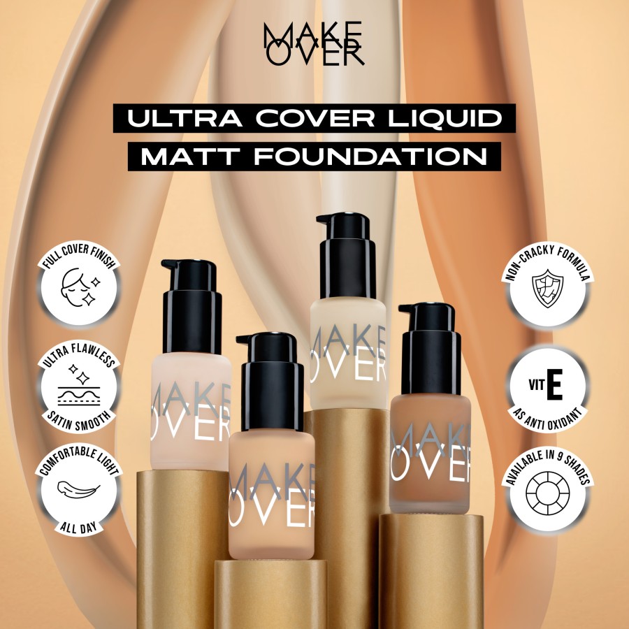 MAKE OVER Ultra Cover Liquid Matt Foundation 33 ml